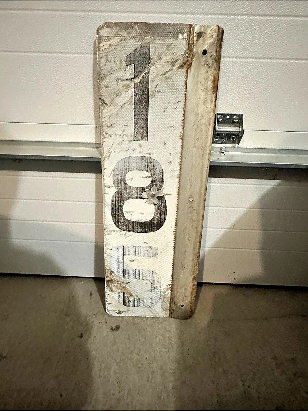 Vintage CSX Railroad Milepost 185 Sign Authentic Railway Industrial Decor